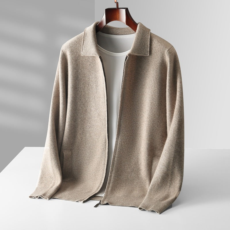 Jackson - Stylish Full Zip Cashmere Cardigan