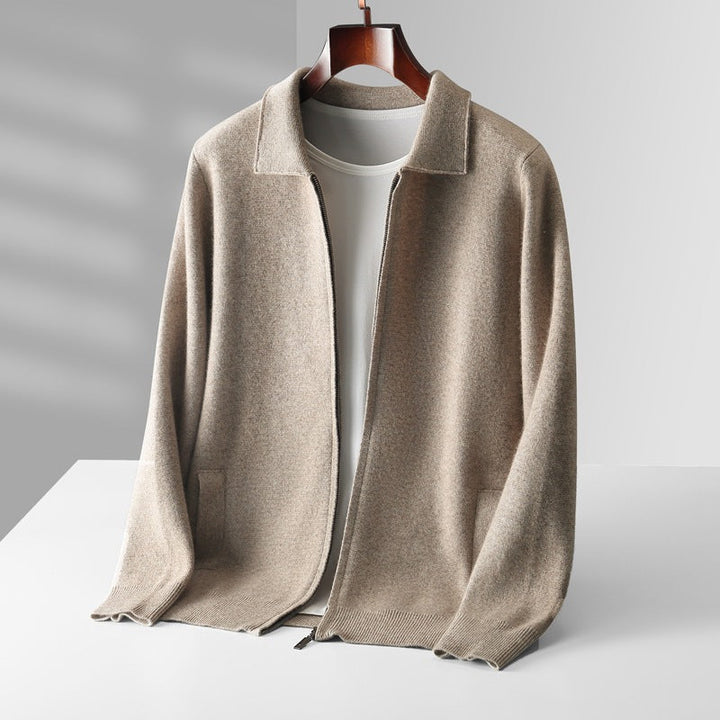 Jackson - Stylish Full Zip Cashmere Cardigan
