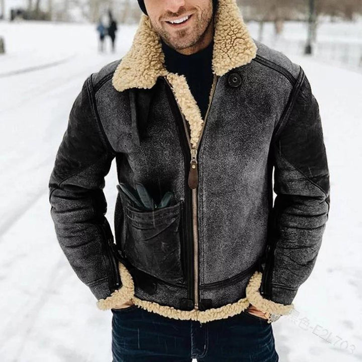Jackson - Comfortable Proud American Suede Leather Jacket