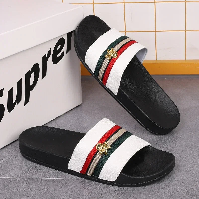 Logan - Stylish Casual Leather Slippers