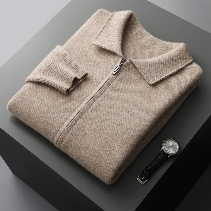 Jackson - Stylish Full Zip Cashmere Cardigan