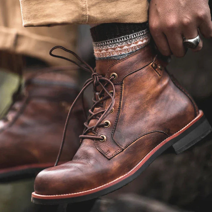William - Comfortable Retro Winter Leather Boots