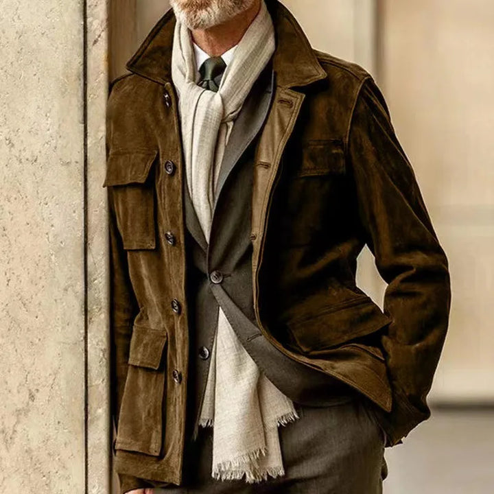 Ethan - Comfortable Proud American Suede Leather Jacket