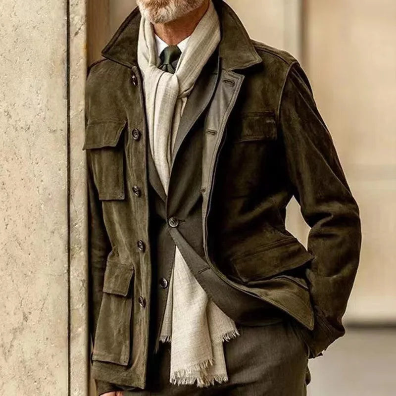 Ethan - Comfortable Proud American Suede Leather Jacket