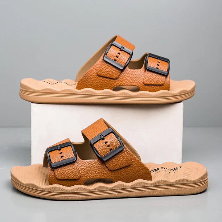 Mason - Comfortable Leather Sandals With Orthopedic Soles