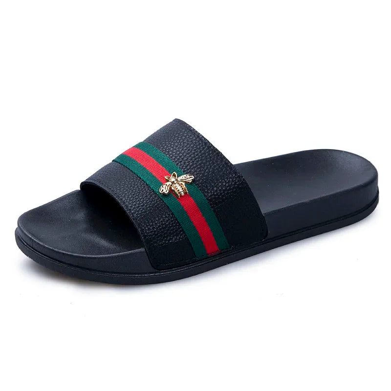 Logan - Stylish Casual Leather Slippers