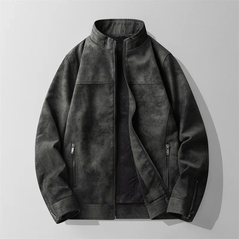 Cole - Comfortable Proud American Suede Leather Jacket