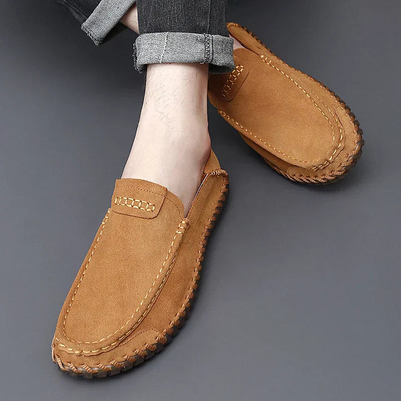 Eli - Stylish Suede Leather Loafers with Handmade Details