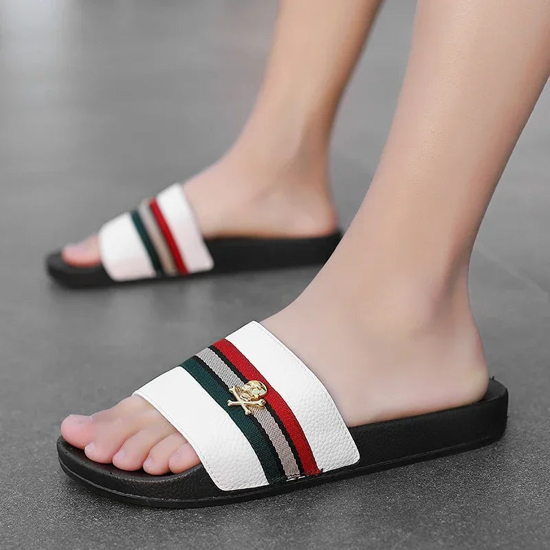 Logan - Stylish Casual Leather Slippers