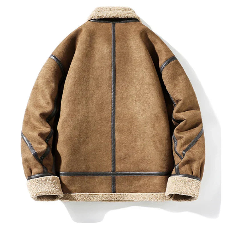 Benjamin - Comfortable Proud American Suede Leather Jacket