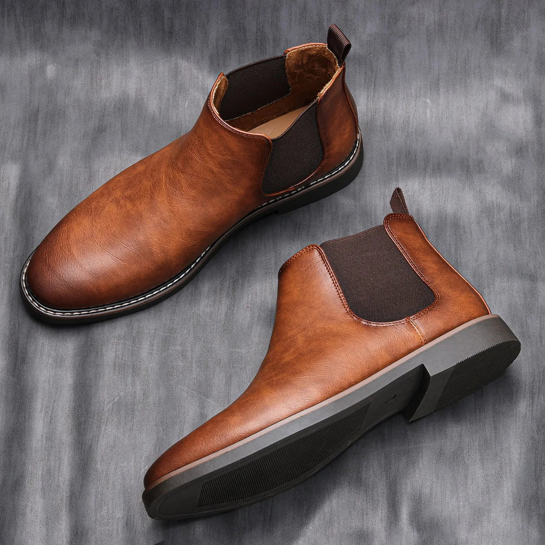 Ethan - Elegant Timeless Chelsea Leather Boots