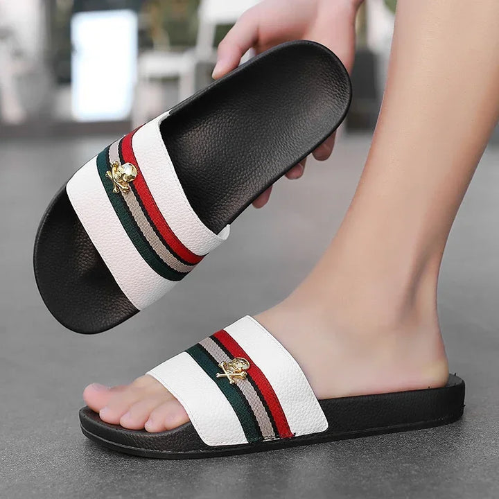 Logan - Stylish Casual Leather Slippers