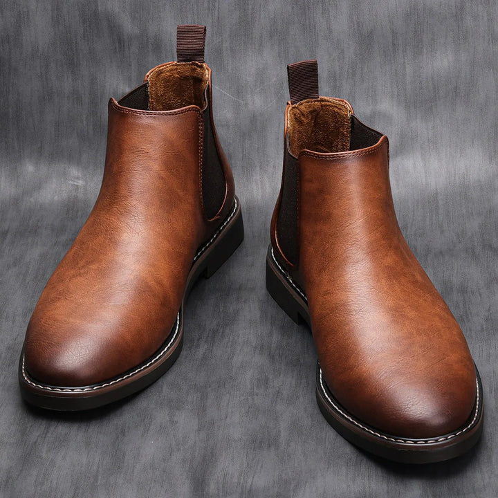 Ethan - Elegant Timeless Chelsea Leather Boots