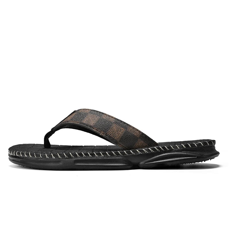 James - Elegant Summer Leather Flip Flops