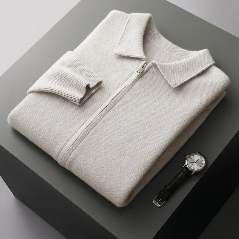 Jackson - Stylish Full Zip Cashmere Cardigan