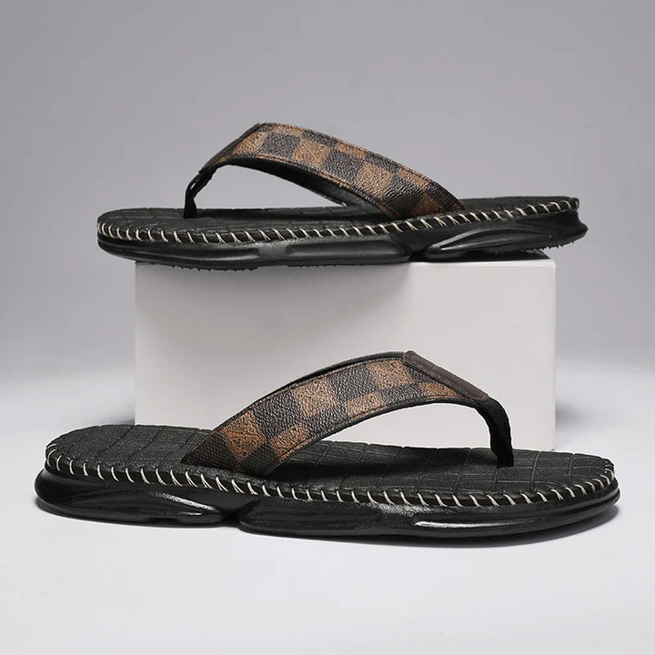 James - Elegant Summer Leather Flip Flops