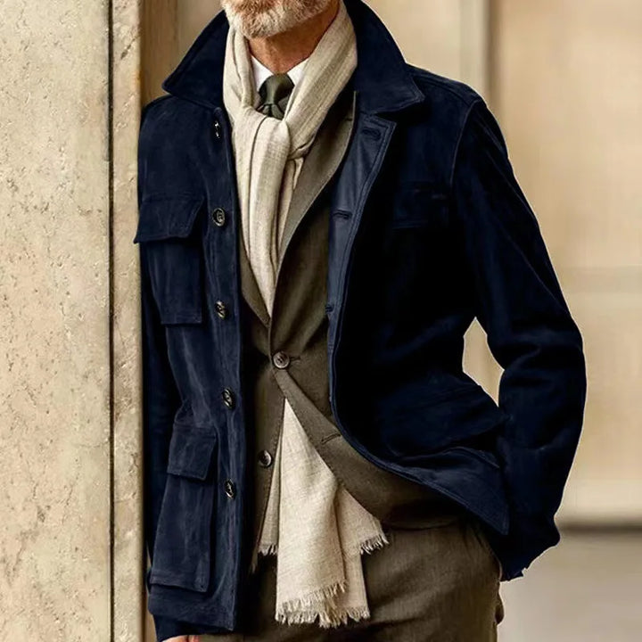 Ethan - Comfortable Proud American Suede Leather Jacket