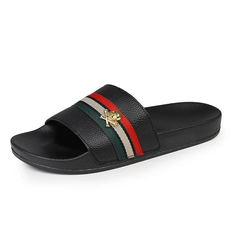 Logan - Stylish Casual Leather Slippers