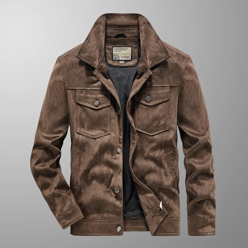 Noah - Comfortable Proud American Suede Leather Jacket