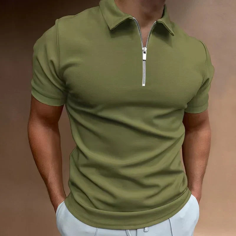 Liam - Classic Zip Polo Shirt