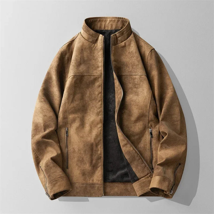 Cole - Comfortable Proud American Suede Leather Jacket