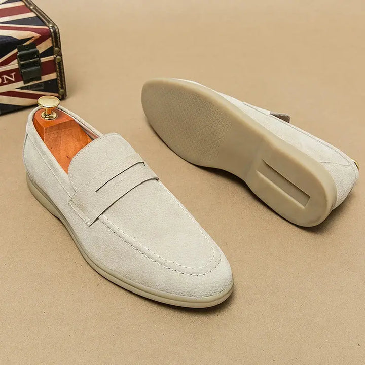 James - Stylish Lace-Up Suede Leather Loafers