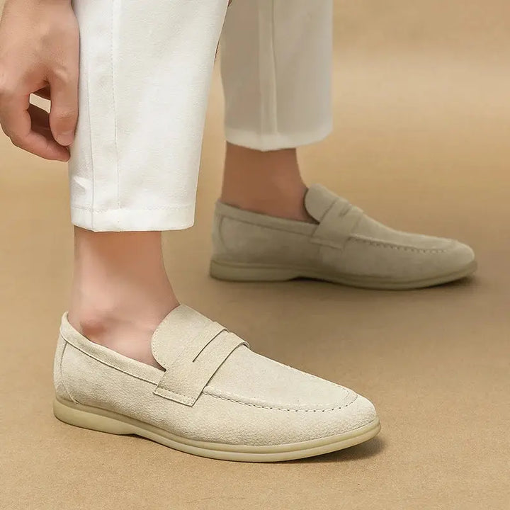 James - Stylish Lace-Up Suede Leather Loafers