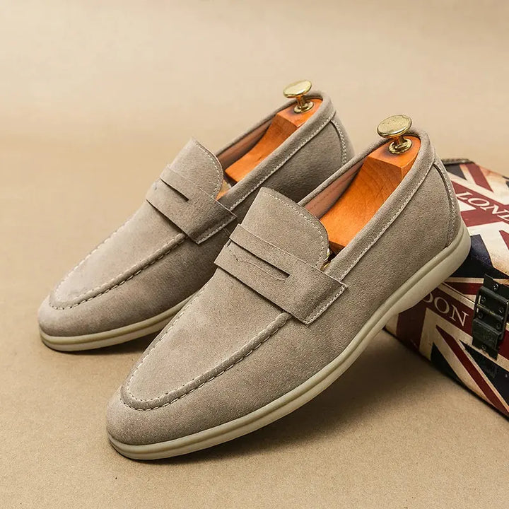 James - Stylish Lace-Up Suede Leather Loafers