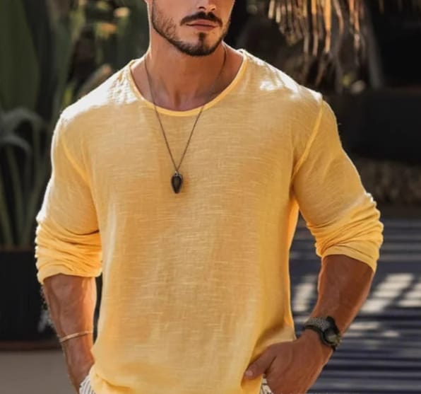Carter - Linen Loose Long Sleeve Shirt