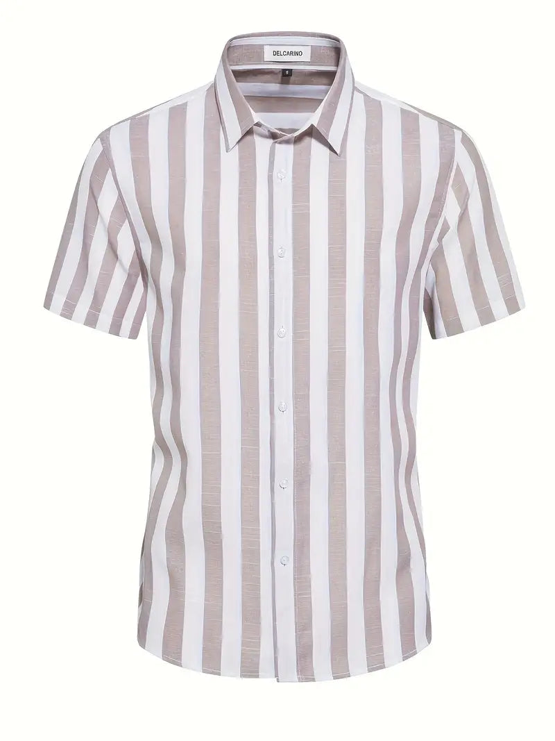 Liam - Casual Short Sleeve Striped Shirt