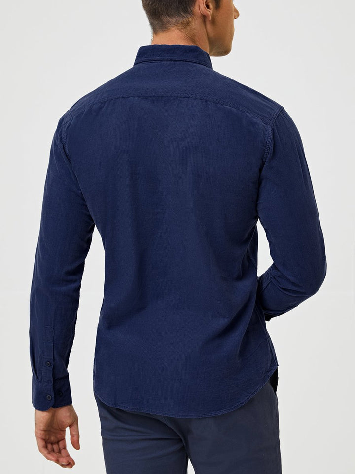 Samuel - Classic Comfortable Multi-Pocket Corduroy Long Sleeve Shirt