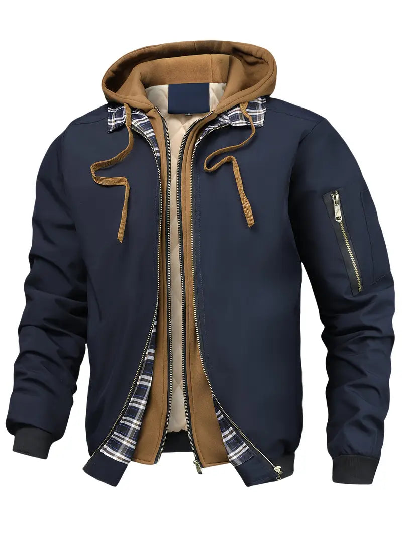 Dylan - Modern Hooded Checkered Jacket