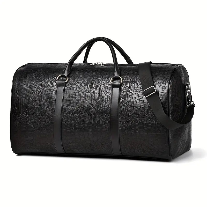 Lucas - Vintage Crocodile Pattern Duffel Bag