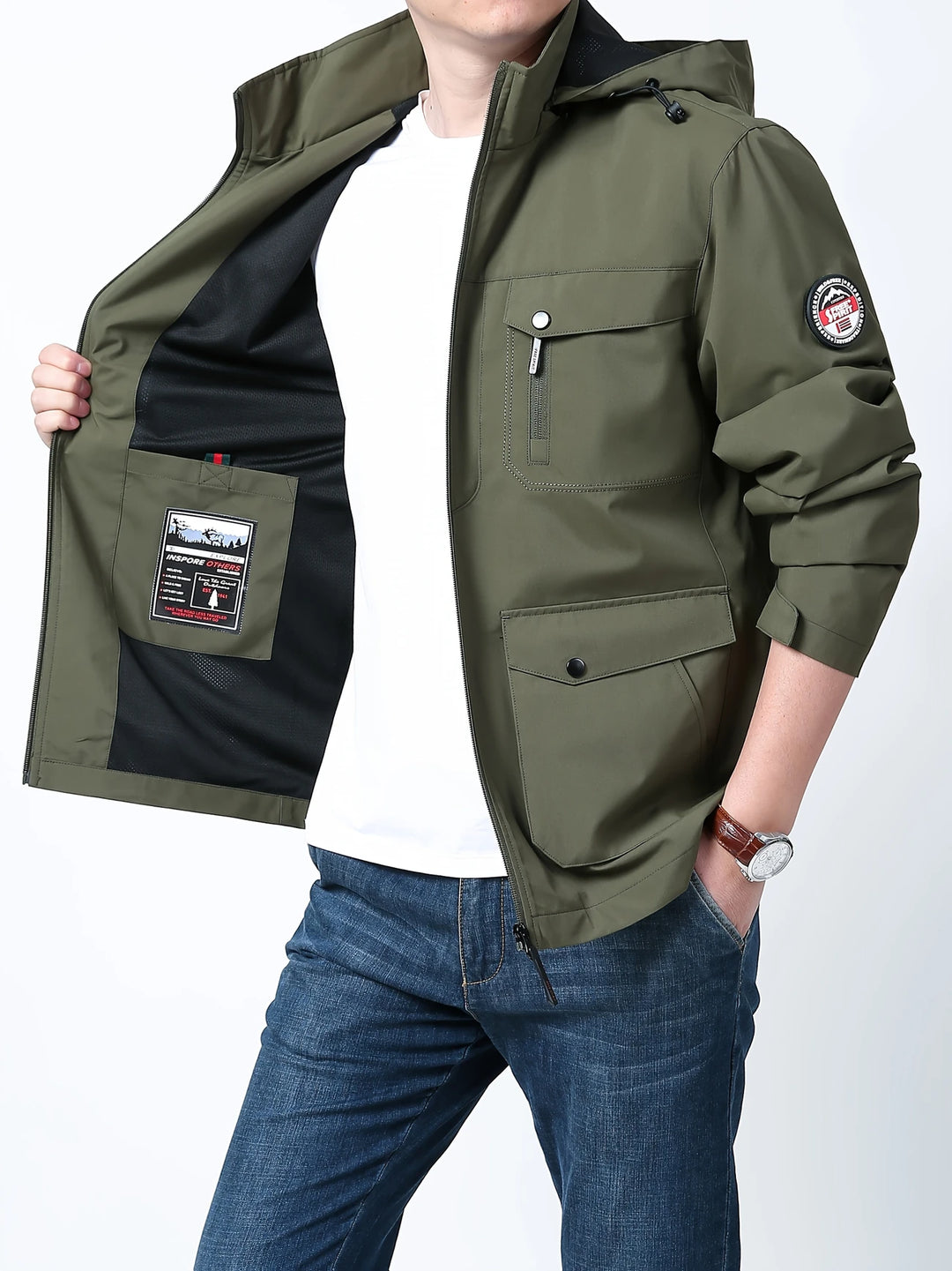 Henry - Comfortable Waterproof Jacket with Detachable Hood