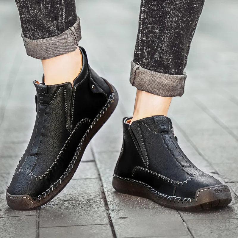 Owen - Handcrafted Slip-On Orthopedic Leather Loafers