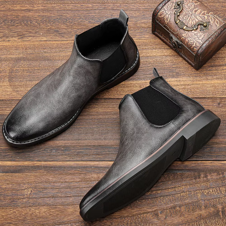Ethan - Elegant Timeless Chelsea Leather Boots