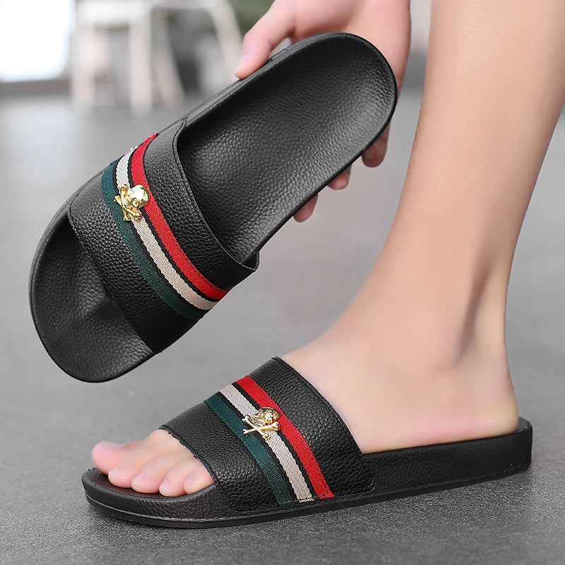 Logan - Stylish Casual Leather Slippers
