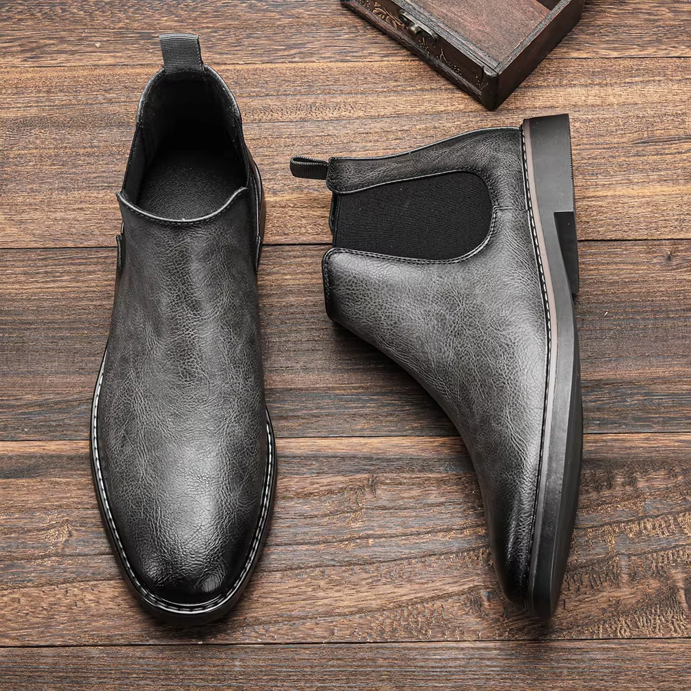 Ethan - Elegant Timeless Chelsea Leather Boots