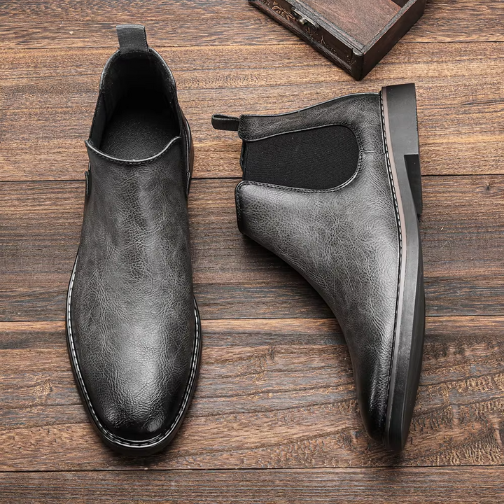 Ethan - Elegant Timeless Chelsea Leather Boots
