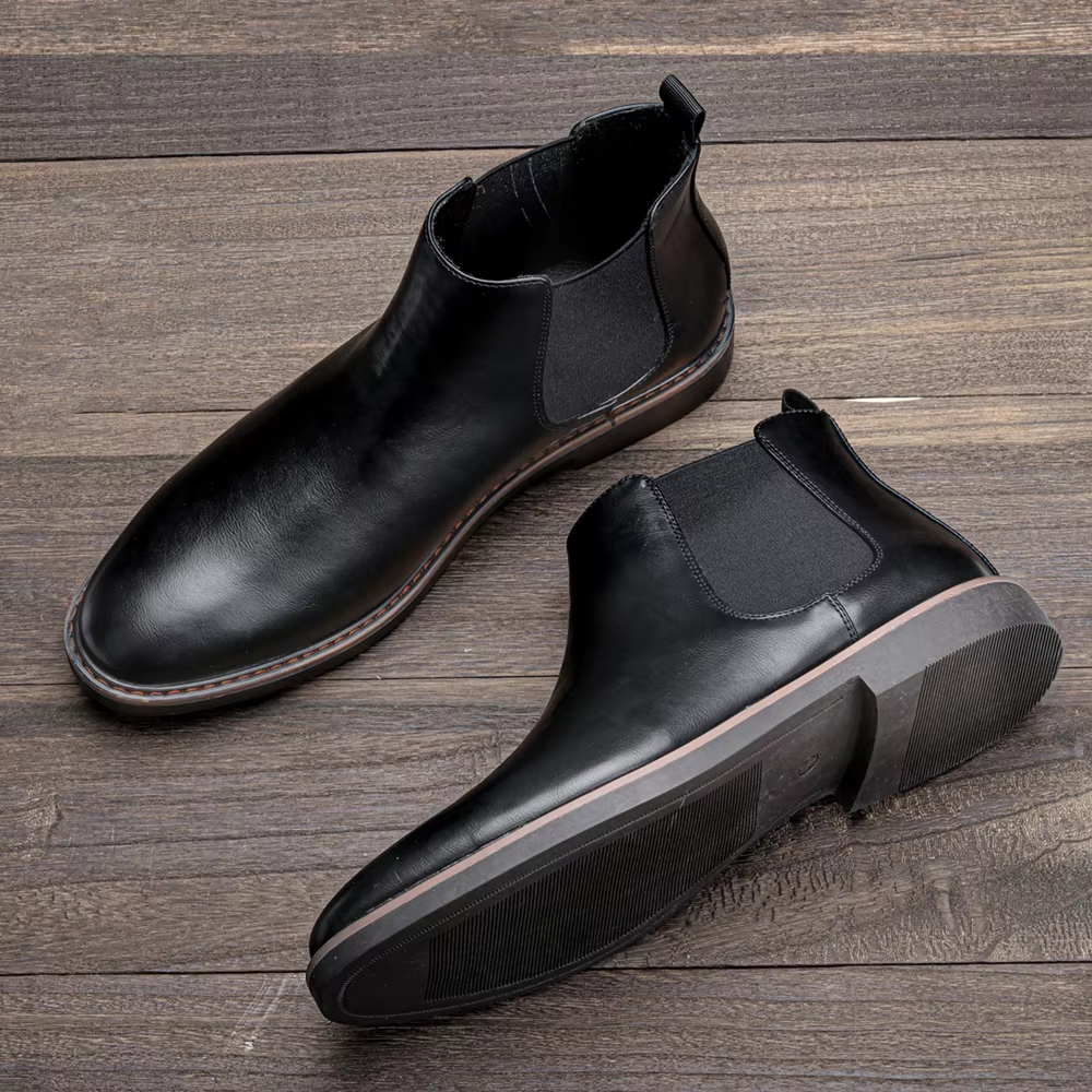 Ethan - Elegant Timeless Chelsea Leather Boots