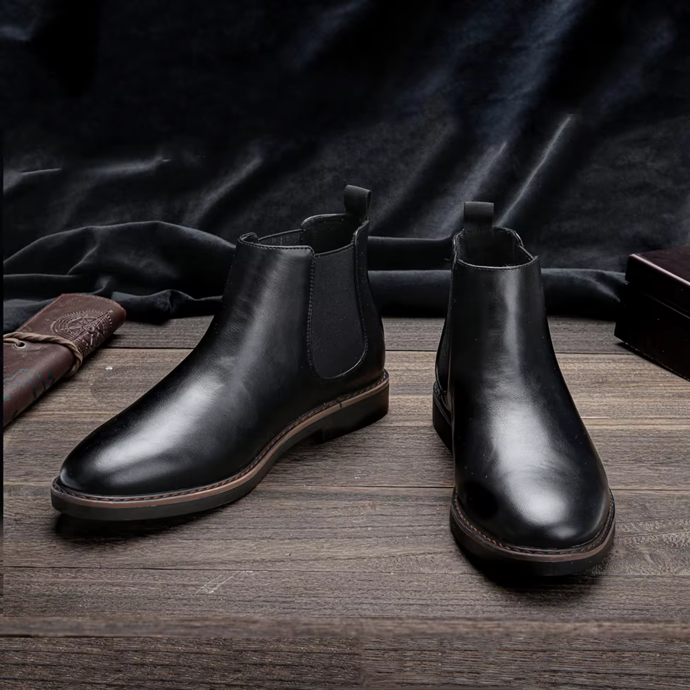 Ethan - Elegant Timeless Chelsea Leather Boots
