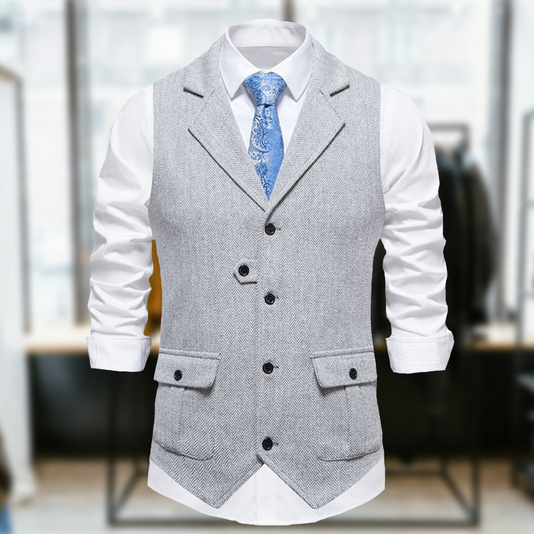 Wyatt - Comfortable Classic Retro Style Vest with Pockets