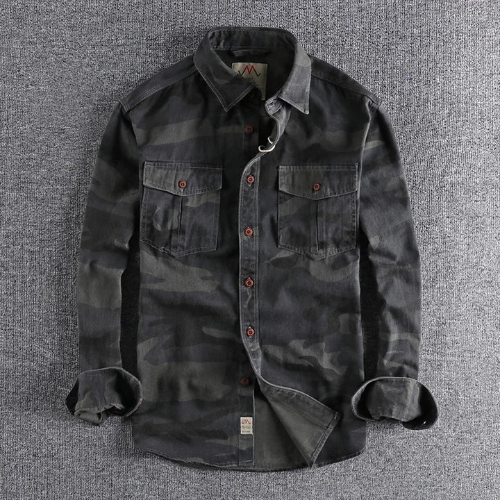 Caleb - Stylish Camouflage Retro Canvas Jacket