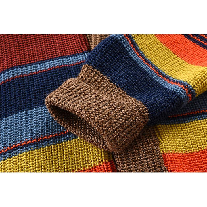 Samuel - Color Block Lapel Sweater Jacket