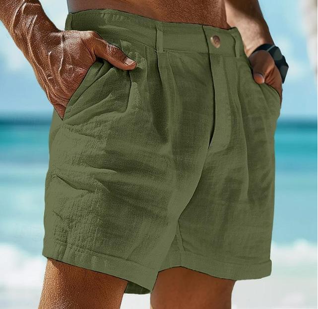 Liam - Linen Solid Color Pants