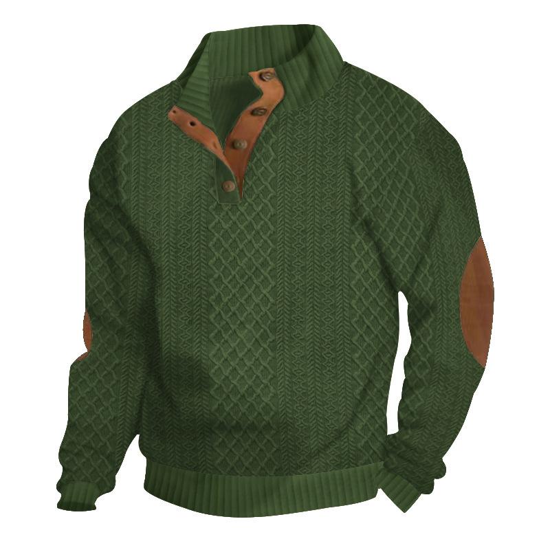 Logan - Comfortable Stand Collar Long Sleeve Knitted Pullover
