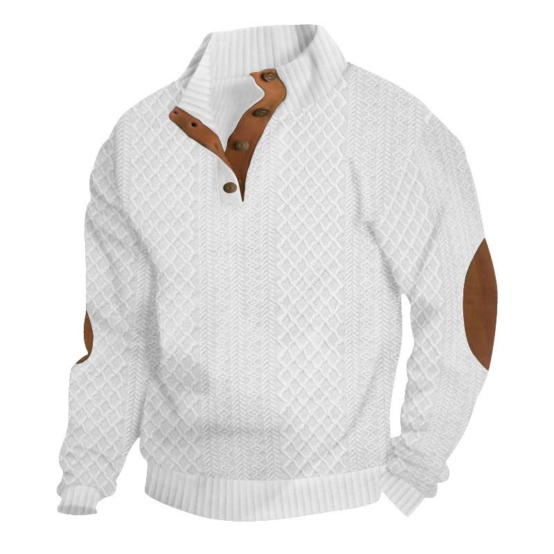 Logan - Comfortable Stand Collar Long Sleeve Knitted Pullover