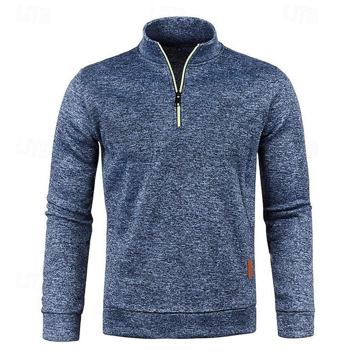 Liam - Stylish Stand Collar Long Sleeve Polo Shirt