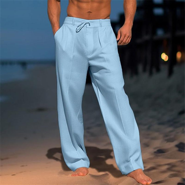 Nathan - Linen Solid Color Pants