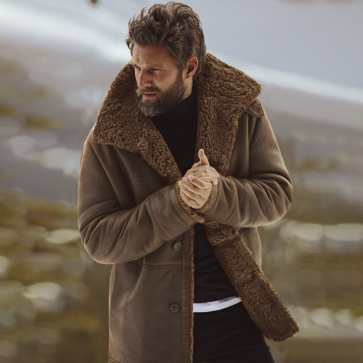 Jackson - Comfortable Proud American Suede Leather Jacket